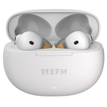 EFM Boston TWS Earbuds With Wireless Charging - White